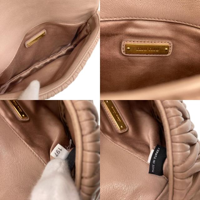 ミュウミュウ MIUMIU チェーンショルダー ショルダーバッグ レザー