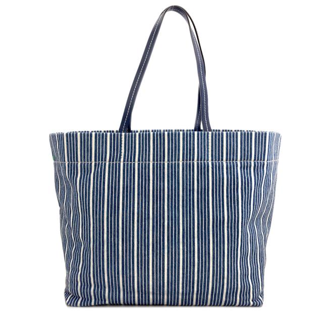 ミュウミュウ MIUMIU ストライプ トートバッグ デニム レディース 中古_2