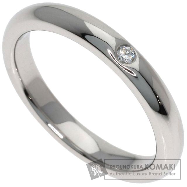 ティファニー TIFFANY&amp;Co.  スタッキングバンド 1P ダイヤモンド  リング・指輪 プラチナPT950 中古