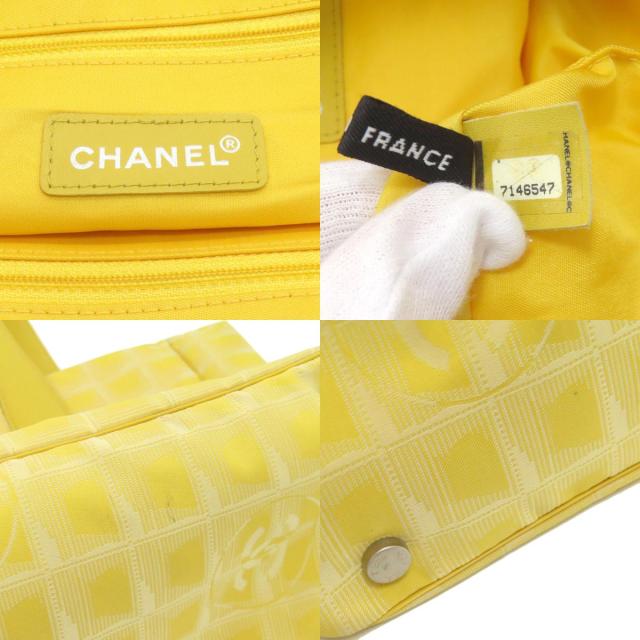シャネル CHANEL ニュートラベルラインMM シルバー金具 トートバッグ ナイロン素材 中古_6
