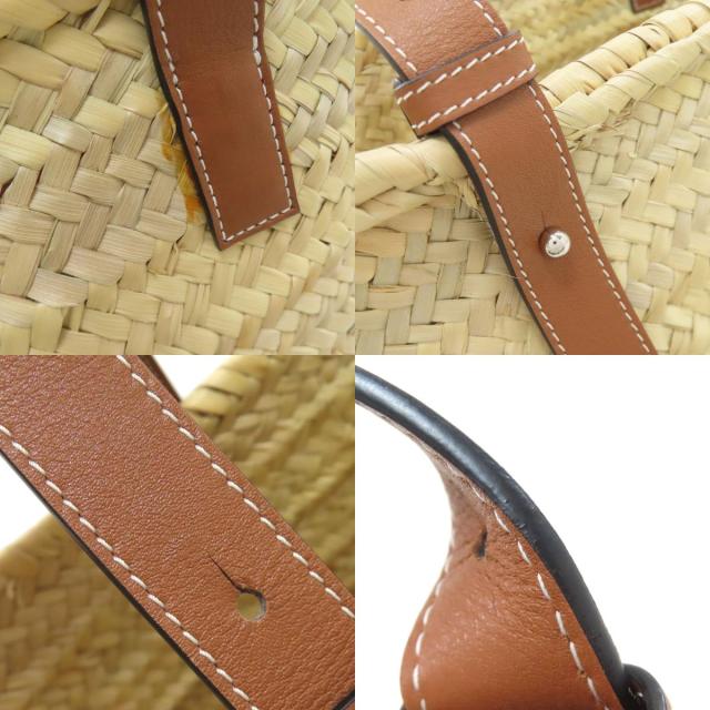ロエベ LOEWE バスケットバッグ トートバッグ ラフィア レディース 中古_8
