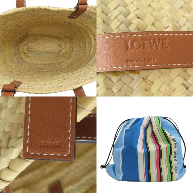 ロエベ LOEWE バスケットバッグ トートバッグ ラフィア レディース 中古_5