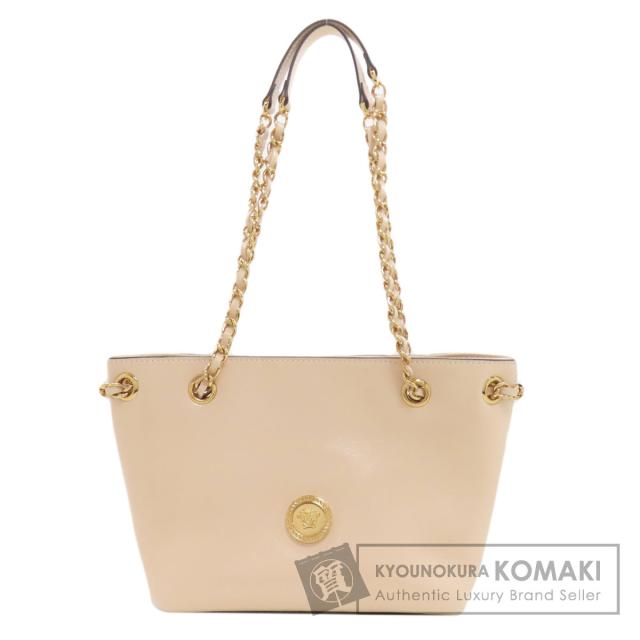 ヴェルサーチ VERSACE  ロゴ  ハンドバッグ カーフ レディース  中古