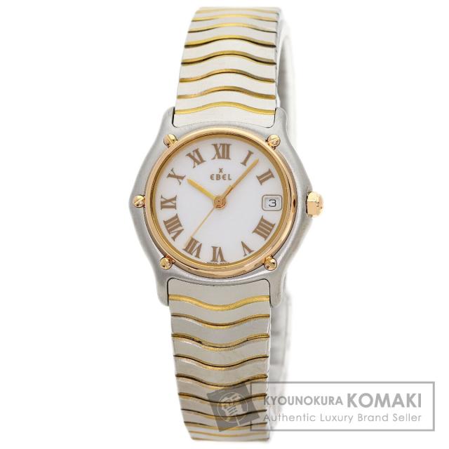 エベル EBEL  スポーツ クラシックウェーブ  腕時計 ステンレススチール SS K18PG  レディース 中古
