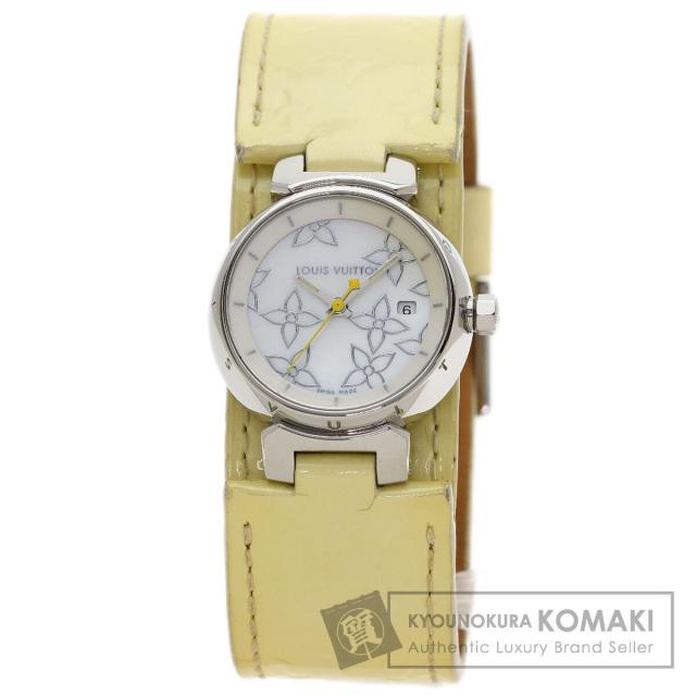 ルイヴィトン LOUIS VUITTON Q121C タンブール 腕時計 ステンレススチール エナメル 中古