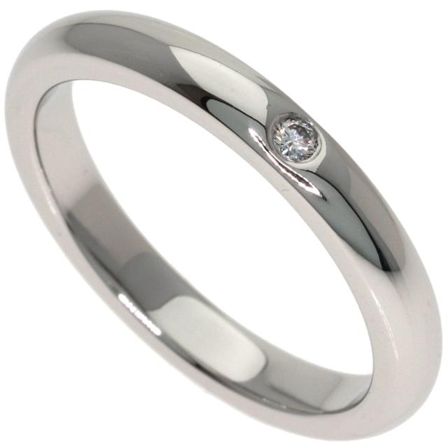 ティファニー TIFFANY&amp;Co.  スタッキングバンド 1P ダイヤモンド  リング・指輪 プラチナPT950 中古_1