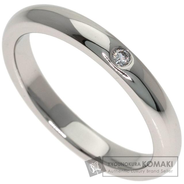 ティファニー TIFFANY&amp;Co.  スタッキングバンド 1P ダイヤモンド  リング・指輪 プラチナPT950 中古