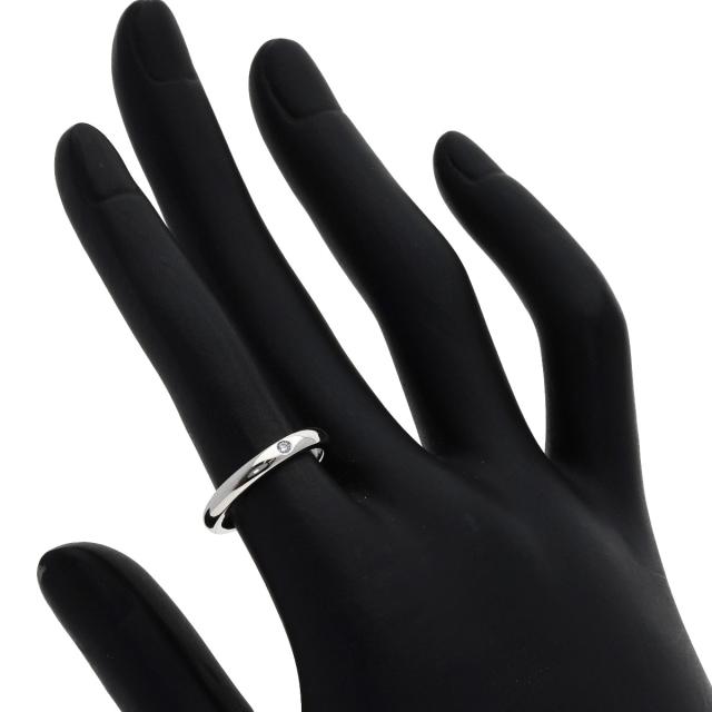 ティファニー TIFFANY&amp;Co.  スタッキングバンド 1P ダイヤモンド  リング・指輪 プラチナPT950 中古_5