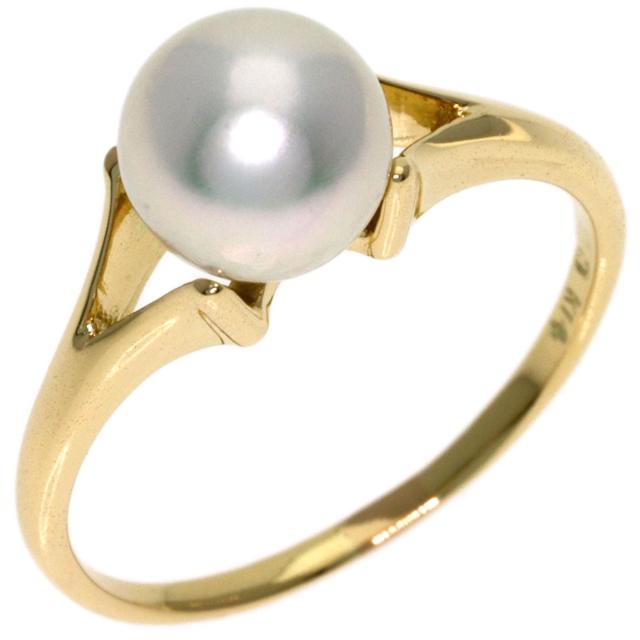 ミキモト MIKIMOTO パール 真珠 リング・指輪 K14イエローゴールド レディース 中古_2