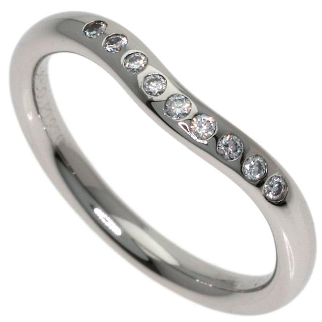 ティファニー TIFFANY&Co. カーブドバンド パヴェ ダイヤモンド リング・指輪 プラチナPT950 中古_1