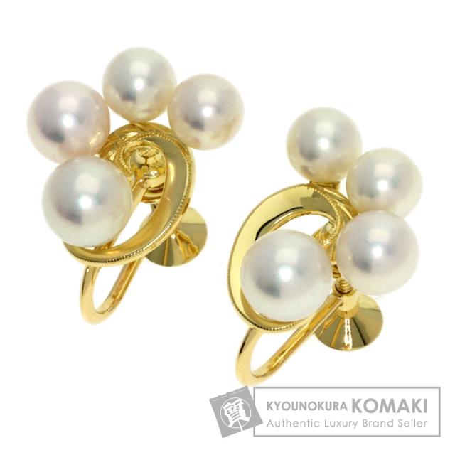 ミキモト MIKIMOTO パール 真珠 イヤリング K18イエローゴールド 