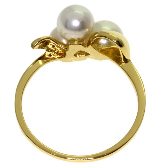 ミキモト MIKIMOTO パール 真珠 リング・指輪 K18イエローゴールド レディース 中古_4