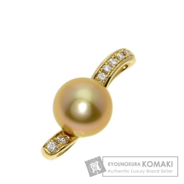タサキ TASAKI ゴールデンパール 真珠 ダイヤモンド ペンダントトップ 中古