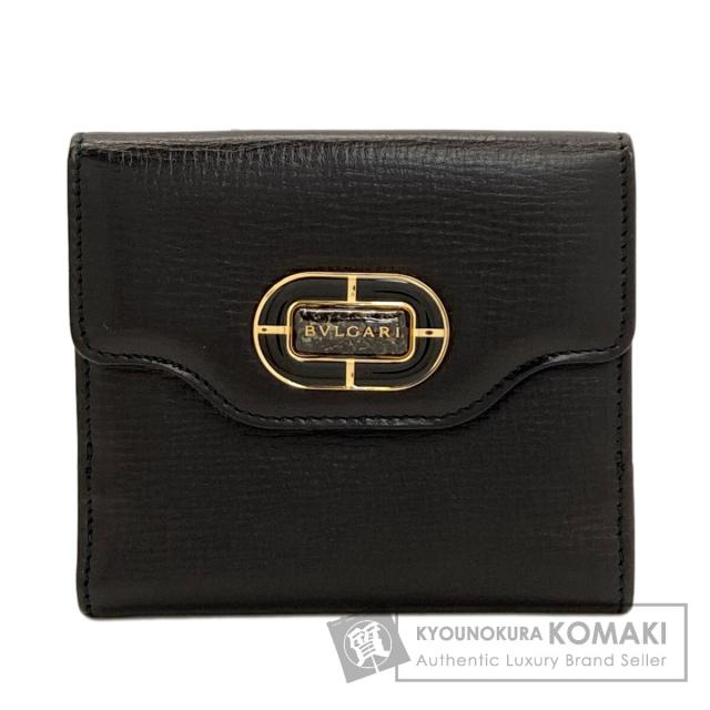 ブルガリ BVLGARI  ロゴ  二つ折り財布（小銭入れあり） レザー レディース  中古