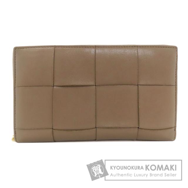 ボッテガヴェネタ BOTTEGA VENETA  マキシイントレチャート  長財布（小銭入れあり） レザー 中古