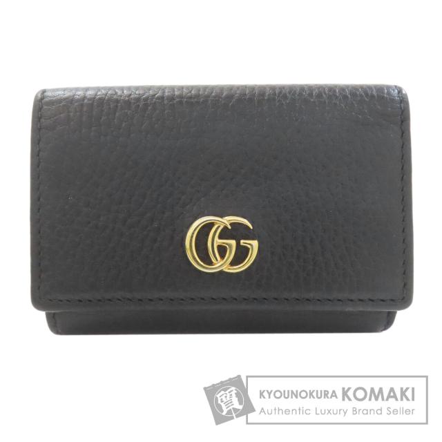 グッチ GUCCI 644407  GGマーモント  二つ折り財布（小銭入れあり） レザー レディース  中古