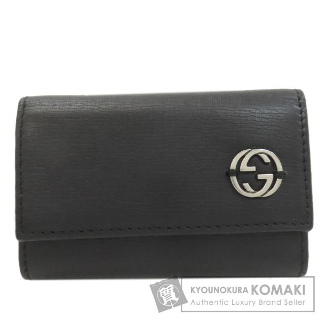 グッチ GUCCI 256337  インターロッキングG  キーケース レザー レディース  中古