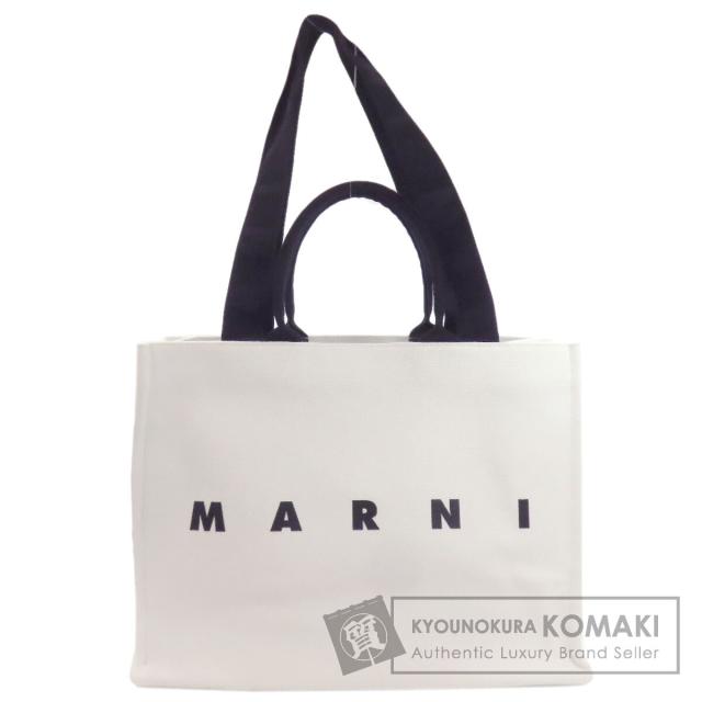 マルニ MARNI  ロゴプリント 2WAY  トートバッグ キャンバス レディース  中古