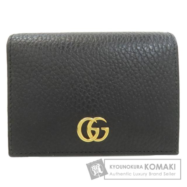 グッチ GUCCI 456126  GGマーモント ダブルG  二つ折り財布（小銭入れあり） レザー 中古