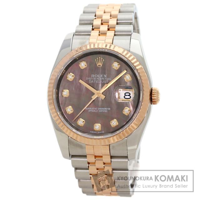 ロレックス ROLEX 116231NG  デイトジャスト 10P ダイヤモンド  腕時計 ステンレススチール 中古