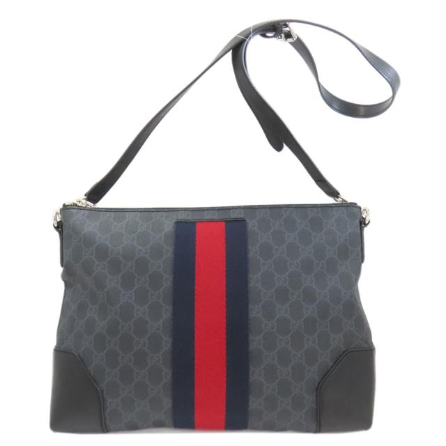 グッチ GUCCI 474139  GGスプリーム 伝達人  ショルダーバッグ PVC レディース  中古