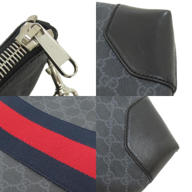 グッチ GUCCI 474139  GGスプリーム 伝達人  ショルダーバッグ PVC レディース  中古
