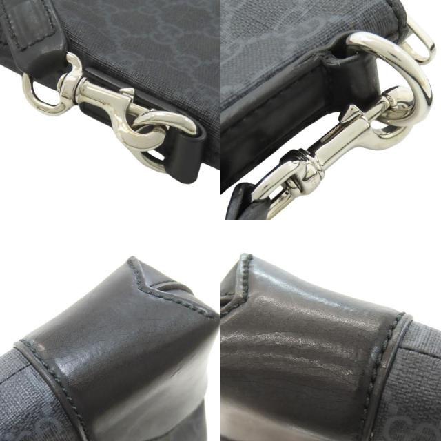 グッチ GUCCI 474139  GGスプリーム 伝達人  ショルダーバッグ PVC レディース  中古