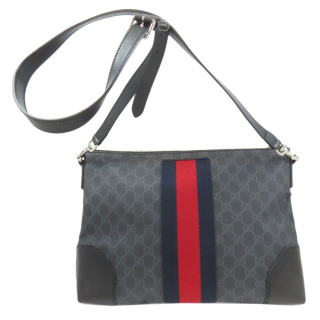 グッチ GUCCI 474139  GGスプリーム 伝達人  ショルダーバッグ PVC レディース  中古