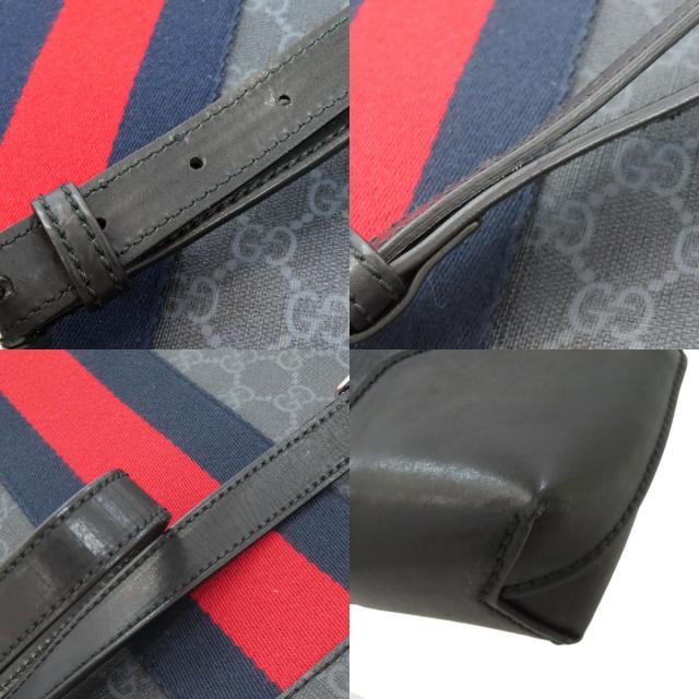 グッチ GUCCI 474139  GGスプリーム 伝達人  ショルダーバッグ PVC レディース  中古