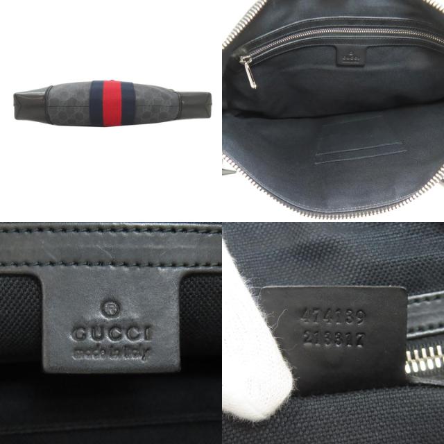 グッチ GUCCI 474139  GGスプリーム 伝達人  ショルダーバッグ PVC レディース  中古