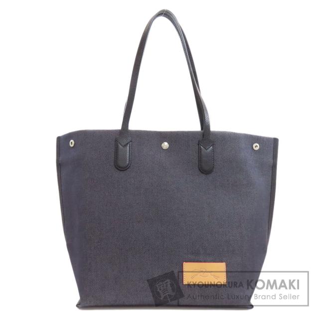 ロンシャン Longchamp  エッセンシャル　ショッピングバッグ  トートバッグ キャンバス 中古
