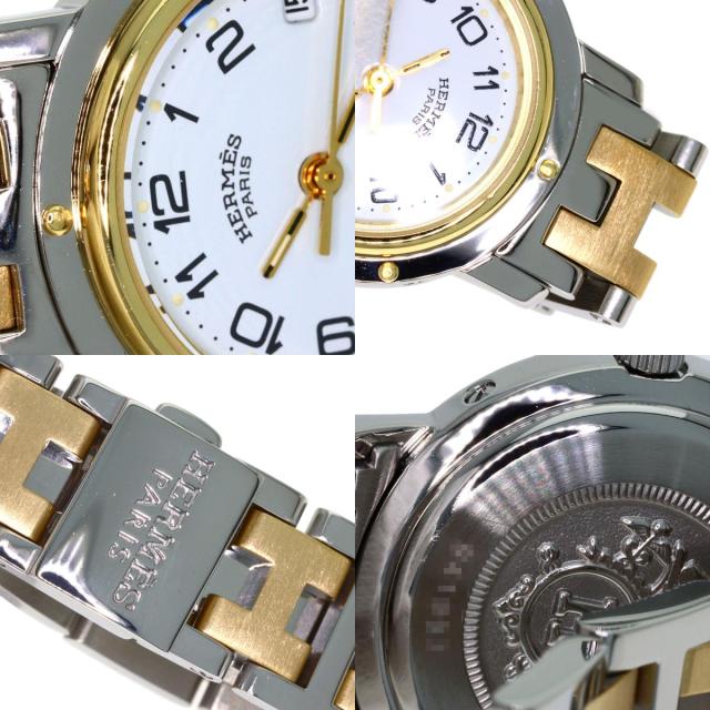 エルメス HERMES CL4.220  クリッパー  腕時計 ステンレススチール SSxGP   レディース  中古_8