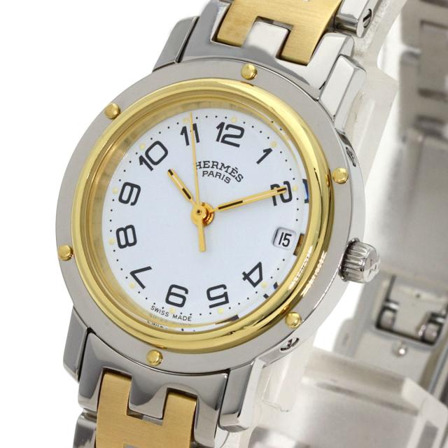 エルメス HERMES CL4.220  クリッパー  腕時計 ステンレススチール SSxGP   レディース  中古_3