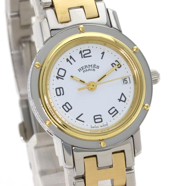 エルメス HERMES CL4.220  クリッパー  腕時計 ステンレススチール SSxGP   レディース  中古_4