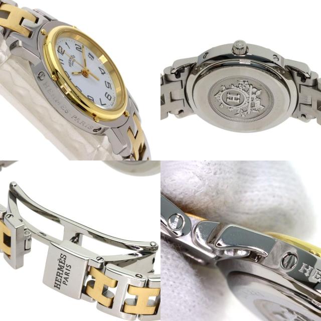 エルメス HERMES CL4.220  クリッパー  腕時計 ステンレススチール SSxGP   レディース  中古_6
