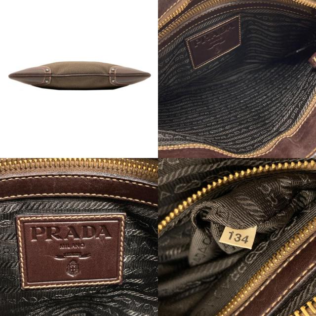 プラダ PRADA ロゴ ショルダーバッグ キャンバス レディース 中古_4