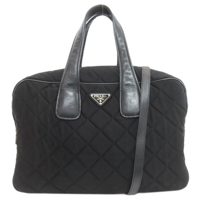 プラダ PRADA キルティング 2WAY ハンドバッグ コットンキャンバス レディース 中古_1