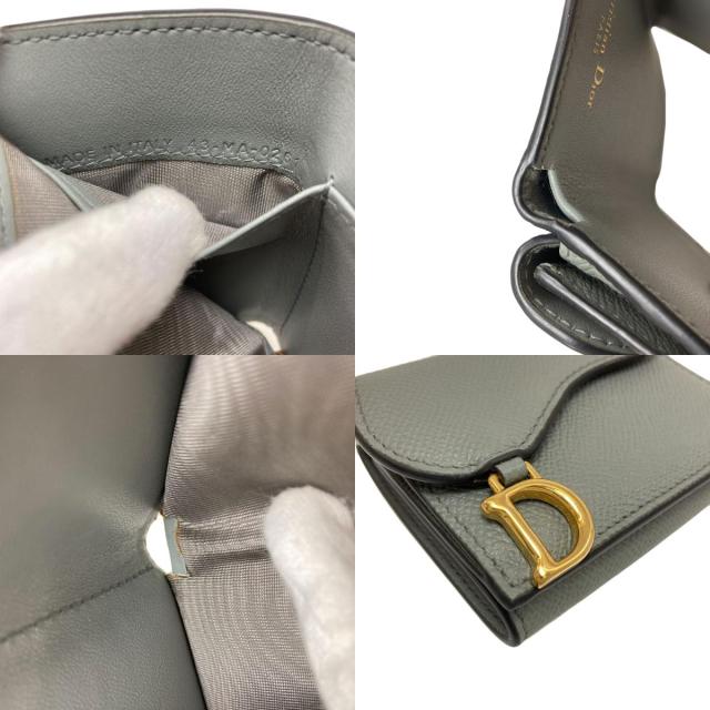 クリスチャンディオール CHRISTIAN DIOR  サドル ロータス  二つ折り財布（小銭入れあり） 中古_8