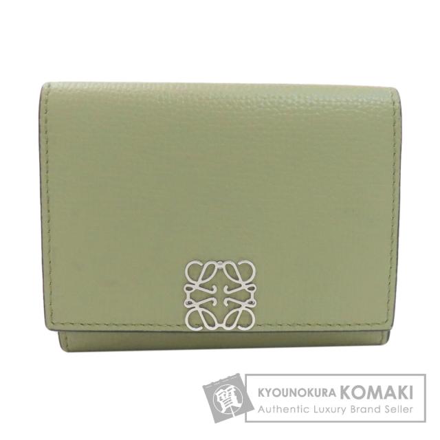 ロエベ LOEWE  アナグラム トライフォールド ウォレット  二つ折り財布（小銭入れあり） 中古