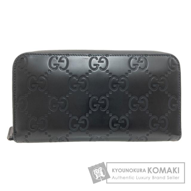 グッチ GUCCI 771421  ラウンドファスナー GG  長財布（小銭入れあり） ラバー レディース  中古