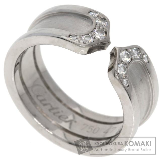 カルティエ CARTIER C2リング SM ダイヤモンド #47 リング・指輪 K18ホワイトゴールド 中古
