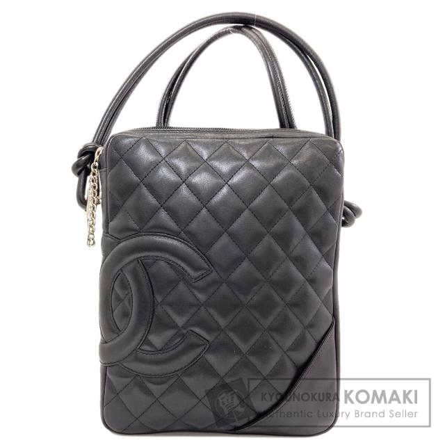 シャネル CHANEL  カンボンライン シルバー金具  ショルダーバッグ ラムスキン レディース  中古