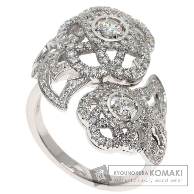 シャネル CHANEL  カメリア ダイヤモンド #53  リング・指輪 K18ホワイトゴールド レディース  中古