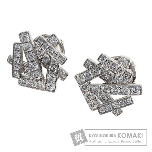 グラフ GRAFF  スレッド ダイヤモンド  ピアス K18ホワイトゴールド レディース  中古
