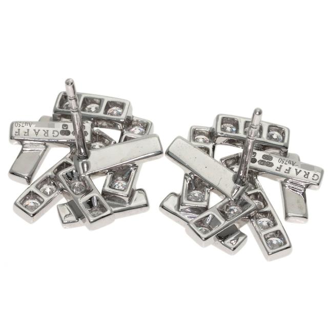 グラフ GRAFF  スレッド ダイヤモンド  ピアス K18ホワイトゴールド レディース  中古_5