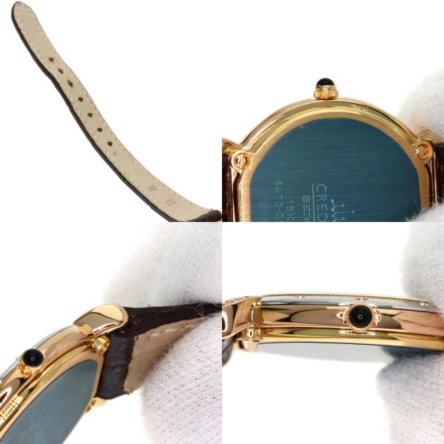 セイコー SEIKO 5A70-0580  クレドール ラグ ダイヤモンド  腕時計 K18ピンクゴールド 革 中古_6