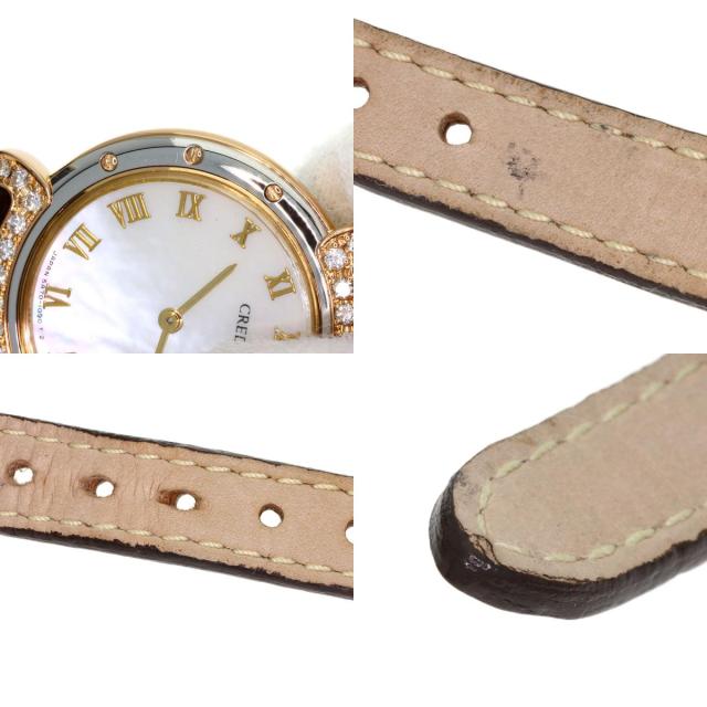 セイコー SEIKO 5A70-0580  クレドール ラグ ダイヤモンド  腕時計 K18ピンクゴールド 革 中古_8