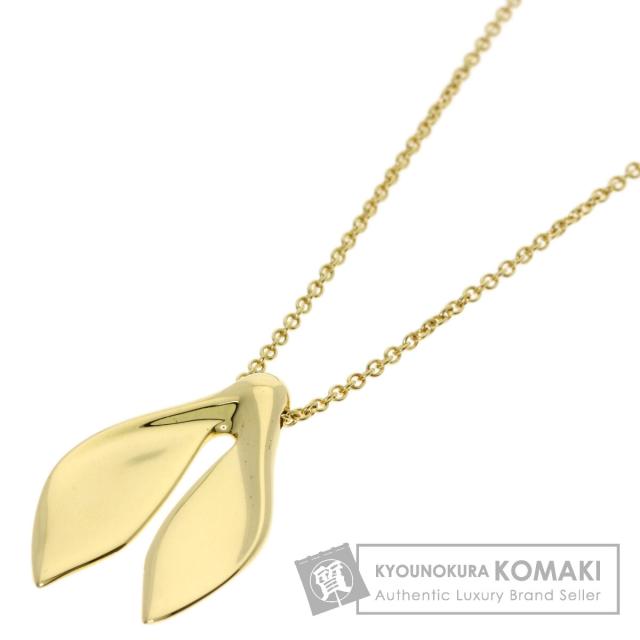 ティファニー TIFFANY&amp;Co.  リーフ フィン  ネックレス K18イエローゴールド レディース  中古