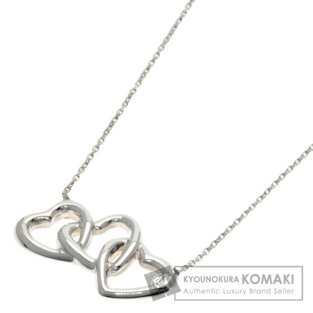 ティファニー TIFFANY&amp;Co.  トリプルハート  ネックレス シルバー レディース  中古