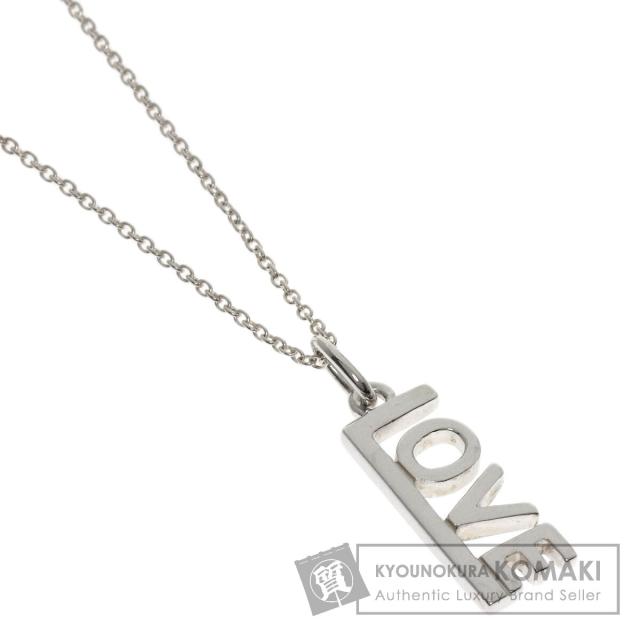 ティファニー TIFFANY&amp;Co.  ラブ LOVE ロゴ  ネックレス シルバー レディース  中古